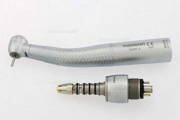YUSENDENT® CX207-GS-TPQ turbine dentaire tête torque avec lumiere avec raccord rapide compatible Sirona